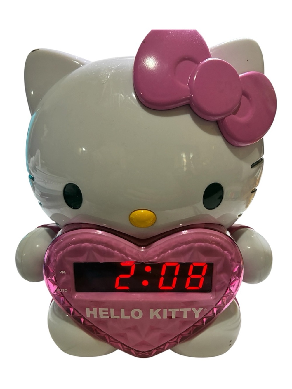 Hello Kitty Projector Alarm Clock AM / FM Radio - KT2064  Red LED Tested Working